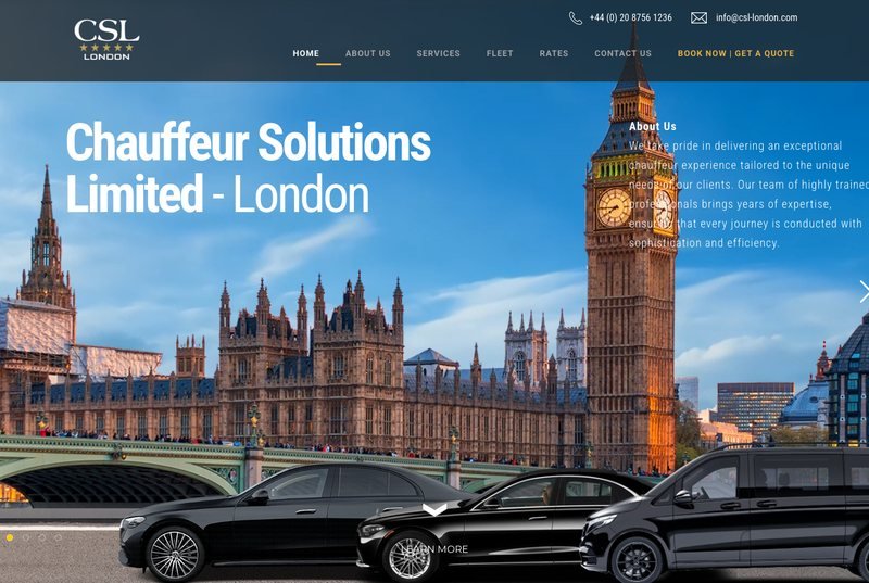 Screenshot of the csl-london.com homepage