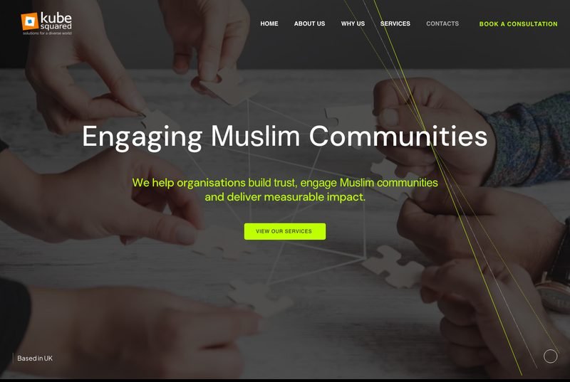 Screenshot of the kubesquared.com homepage