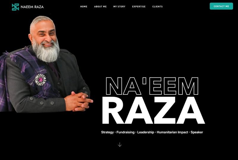 Screenshot of the naeemraza.com homepage
