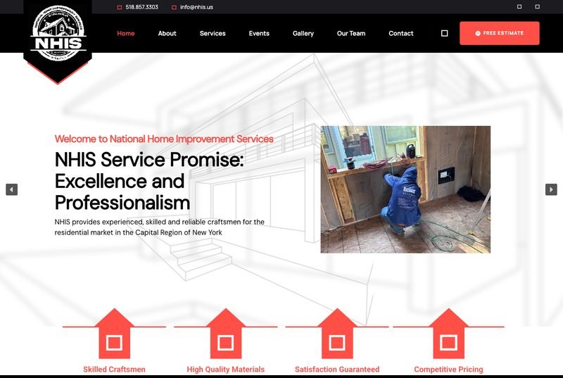 Screenshot of the nhis.us homepage