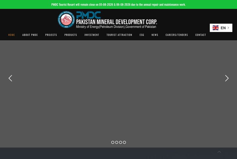 Screenshot of the pmdc.gov.pk homepage