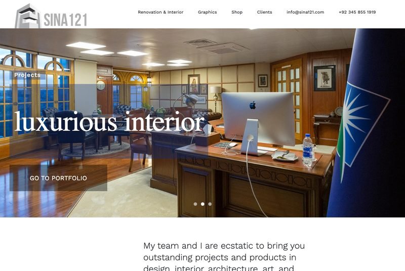 Screenshot of the sina121.com homepage