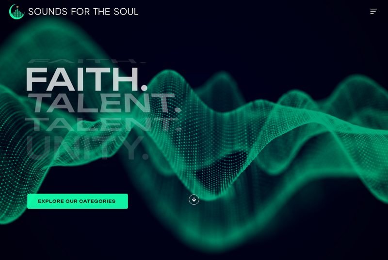 Screenshot of the soundsforthesoul.org.uk homepage